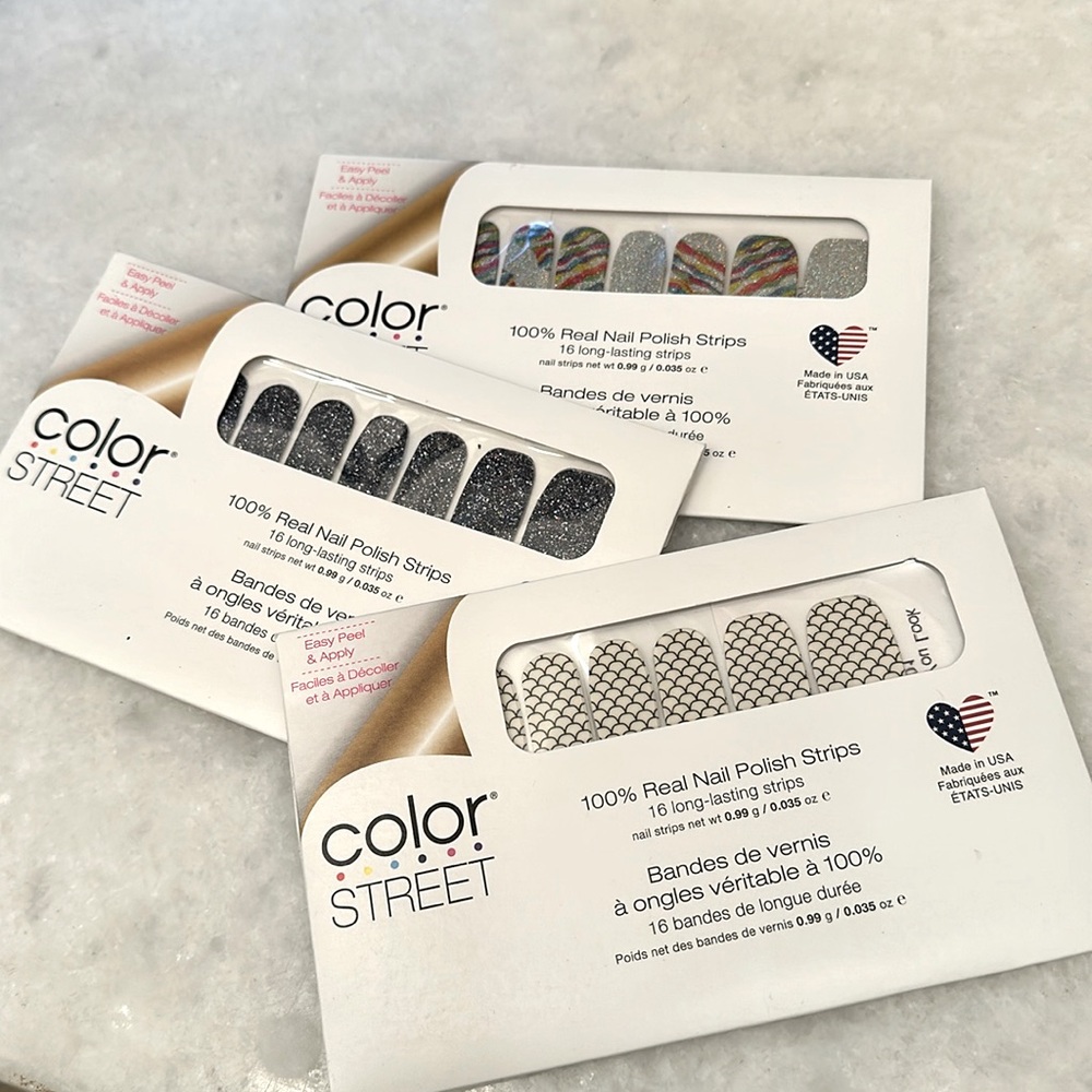 💥FREE TODAY with any purchase!💥 3 new Color Street 💯% real nail polish strips